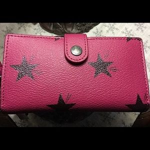 🌟COACH STAR CANYON CRANBERRY PRINT COATED CANVAS CLUTCH🌟